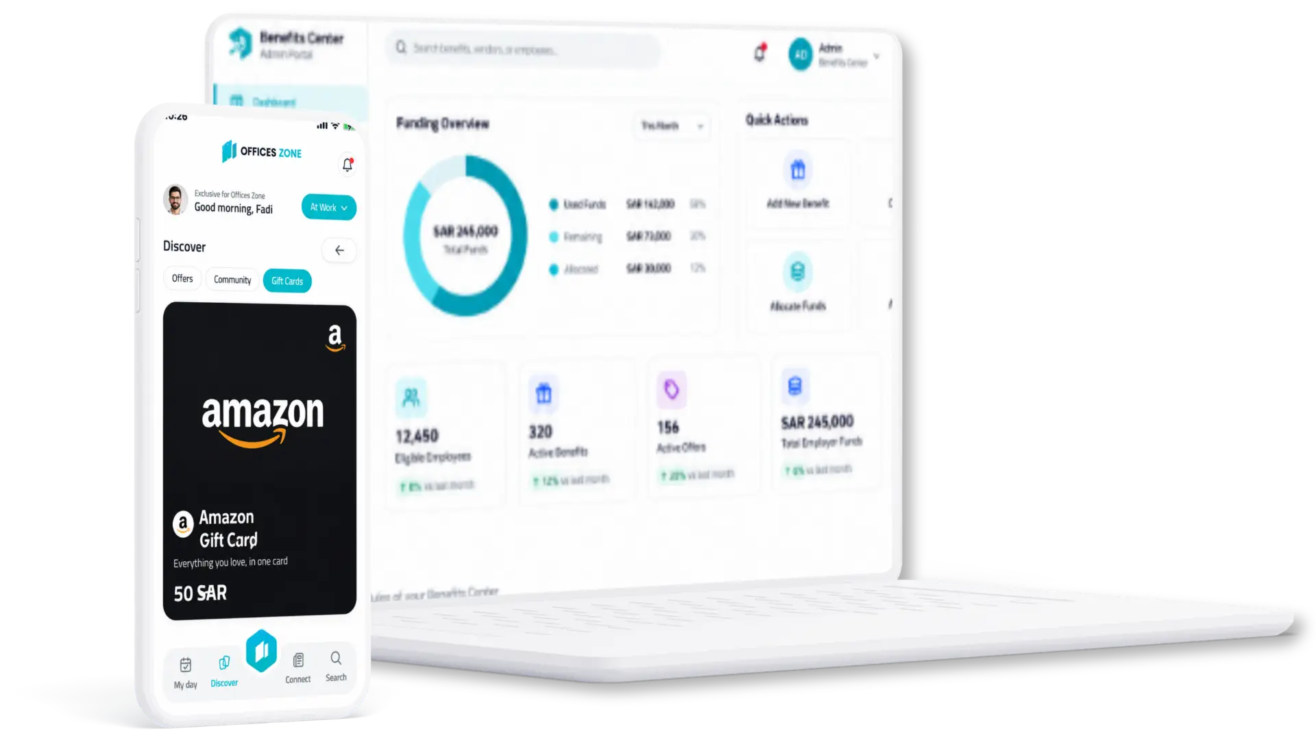 Benefits Center — platform dashboard