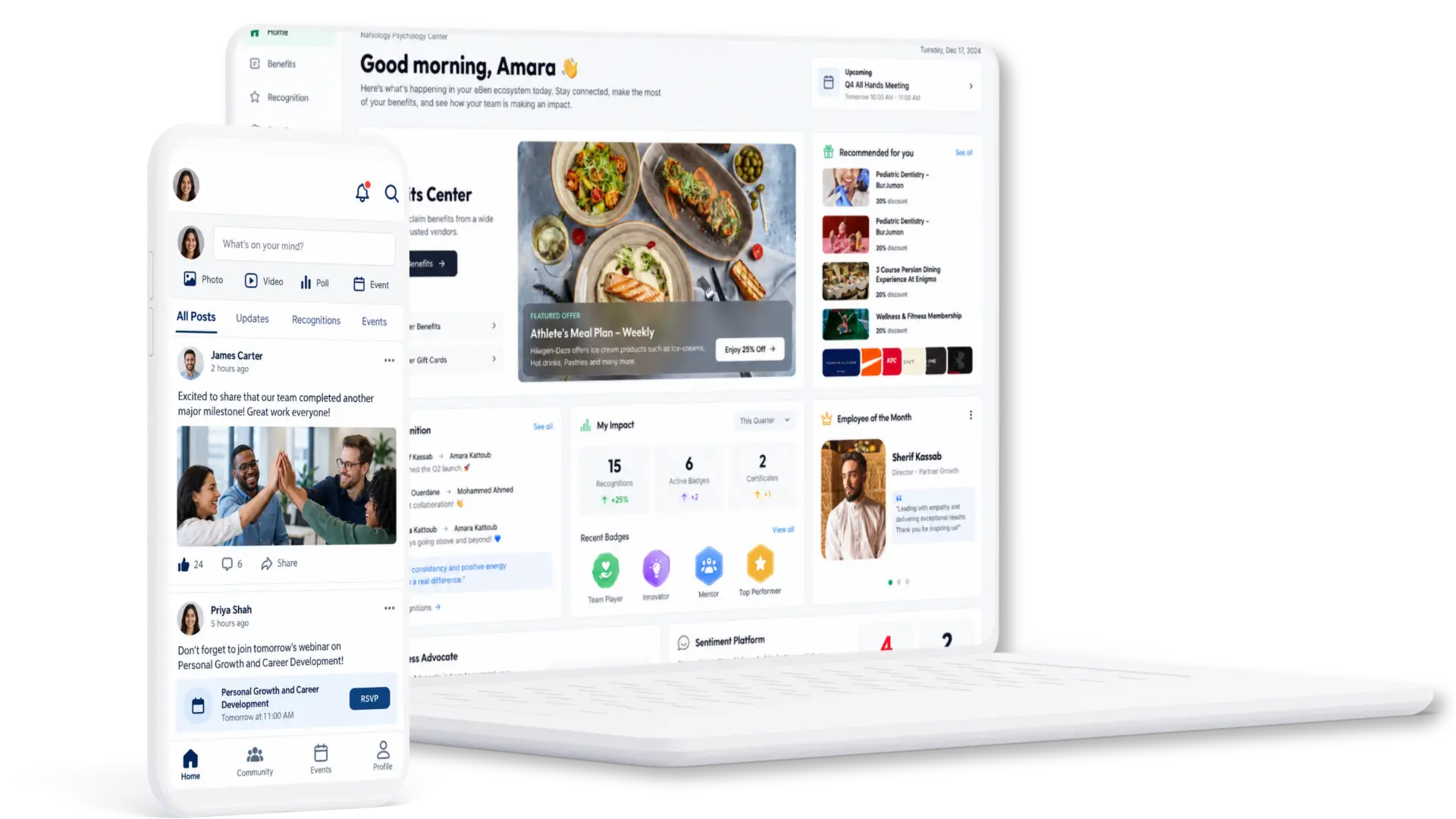 Recognition Suite — platform dashboard
